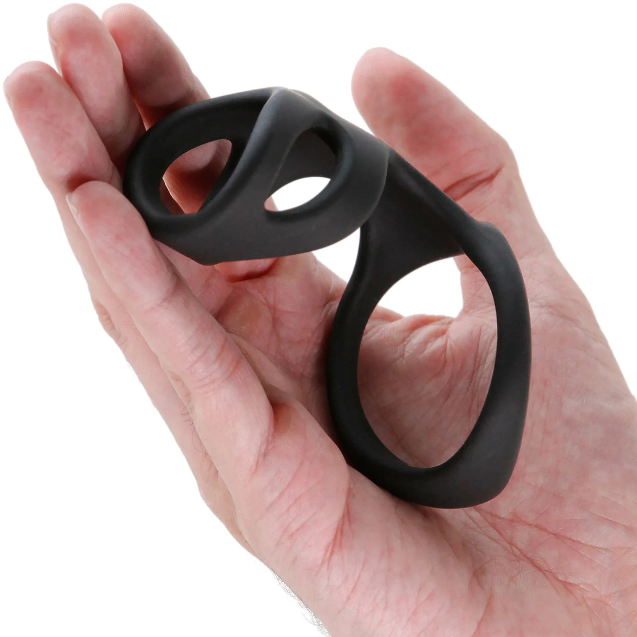 Renegade Boost Penis Harness Silicone Cock Ring - Black - Image 2
