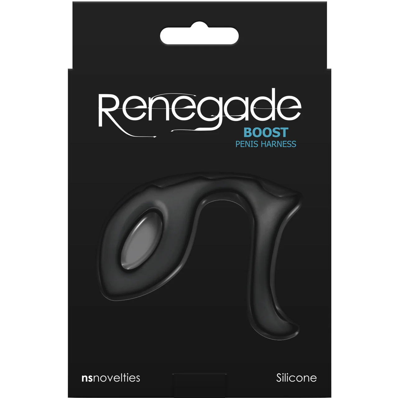 Renegade Boost Penis Harness Silicone Cock Ring - Black - Image 3
