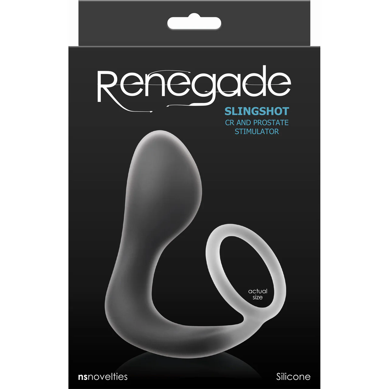 Renegade Slingshot Silicone Cock Ring & Prostate Massager - Black - Image 3