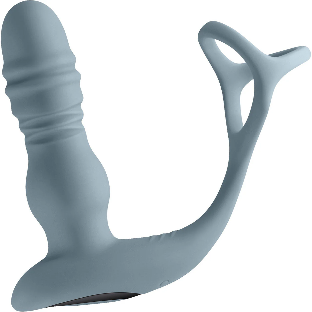 Renegade The Handyman Cock Ring & Thrusting Vibrating Prostate Massager With Remote - Gray - Image 2