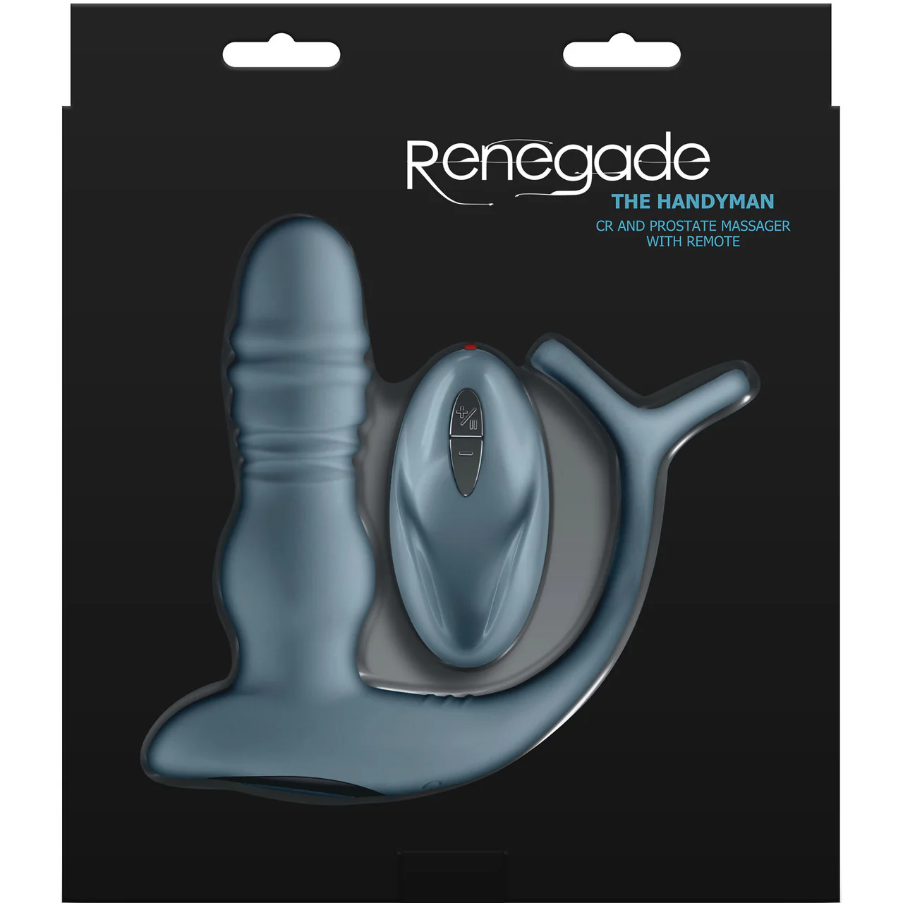 Renegade The Handyman Cock Ring & Thrusting Vibrating Prostate Massager With Remote - Gray - Image 4