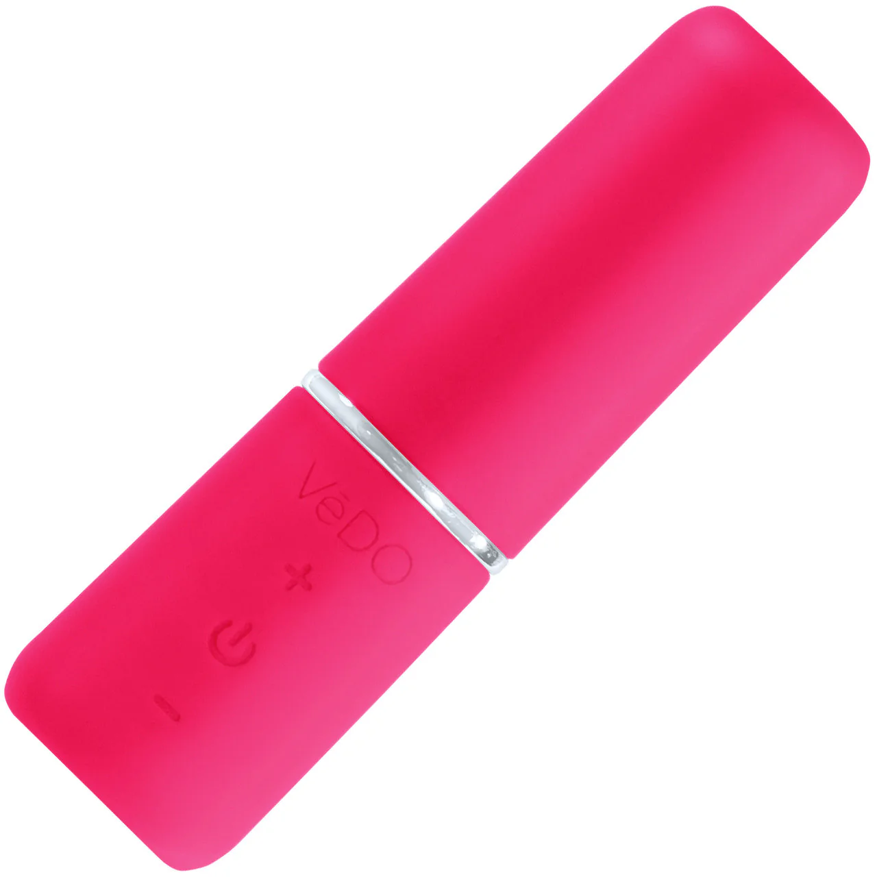 Retro Lipstick Rechargeable Waterproof Silicone Bullet Vibrator By VeDO - Foxy Pink - Image 3