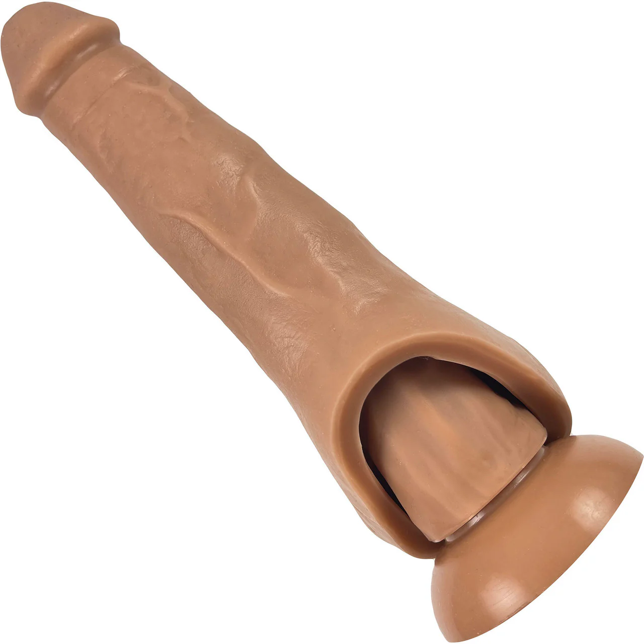 Ride On Silicone Penis Extender By Vixen - Caramel - Image 4