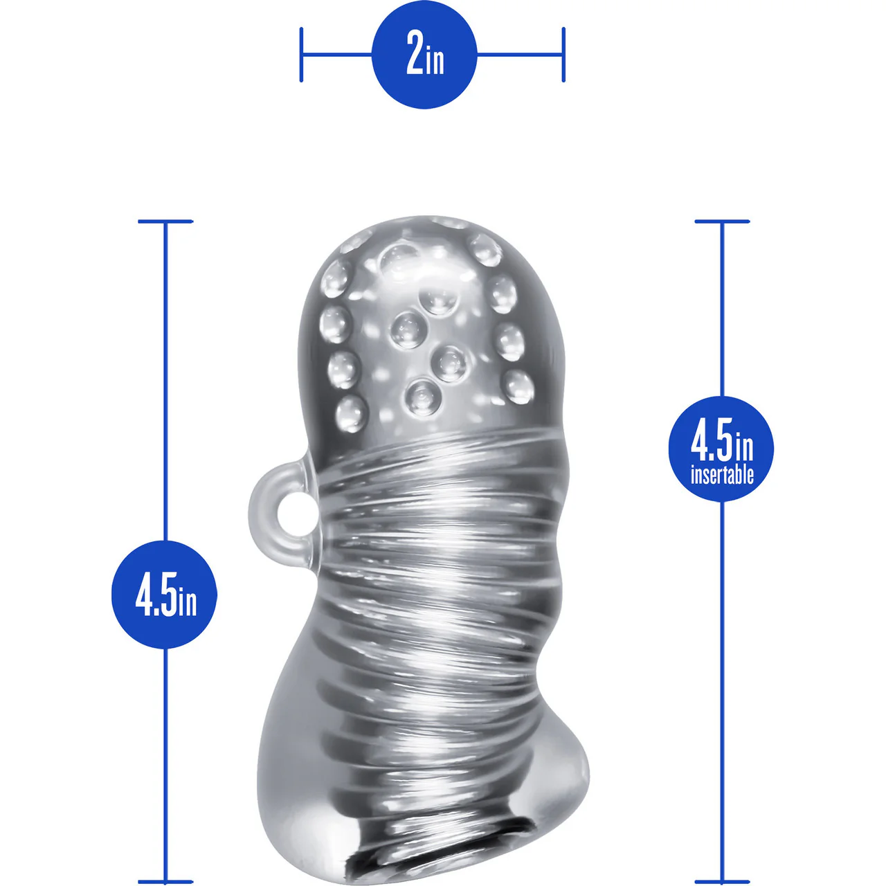 Rize Squeezy Open Ended Ergonomic Penis Stroker By Blush - Image 4