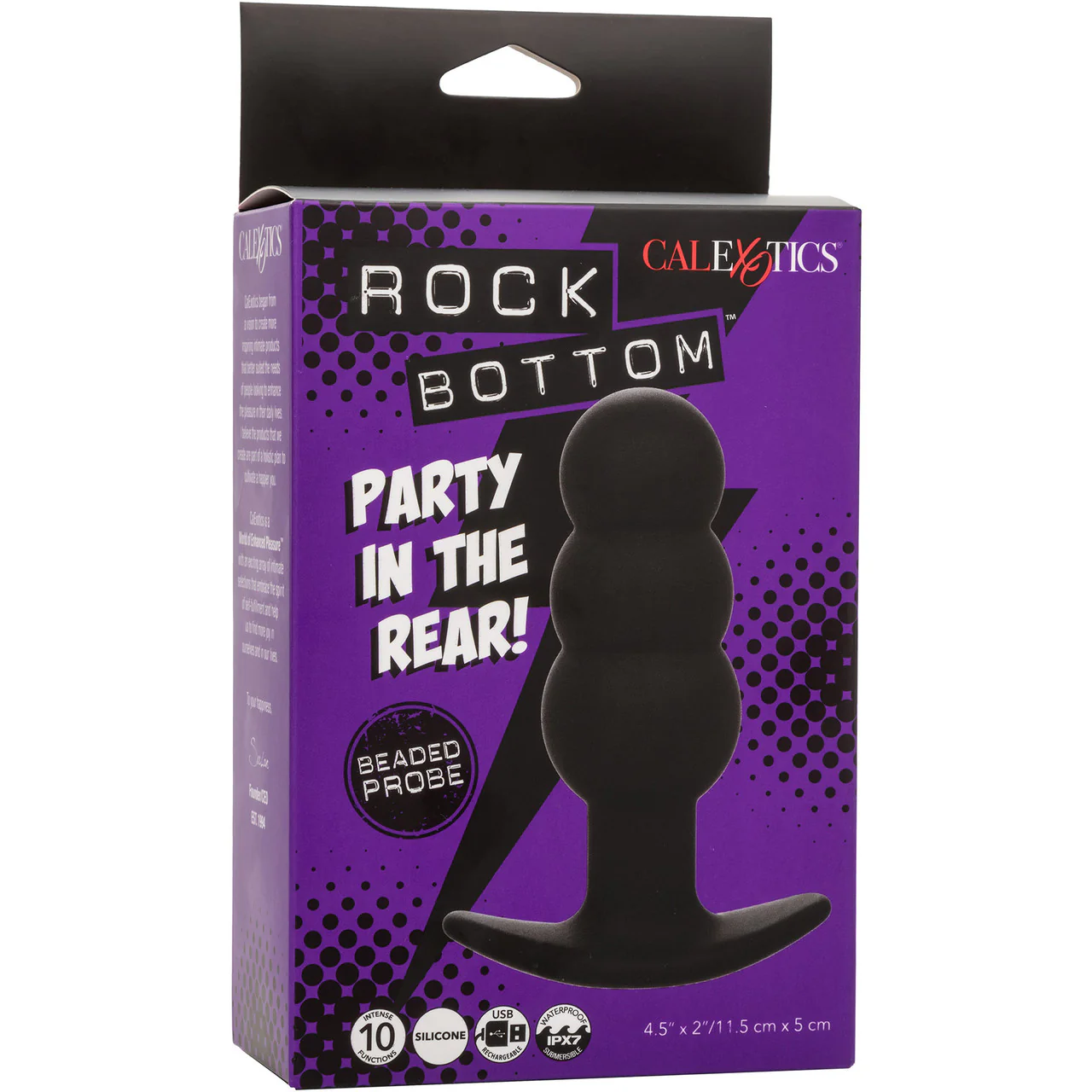 Rock Bottom™ Beaded Probe Rechargeable Waterproof Silicone Vibrating Butt Plug By CalExotics - Image 10