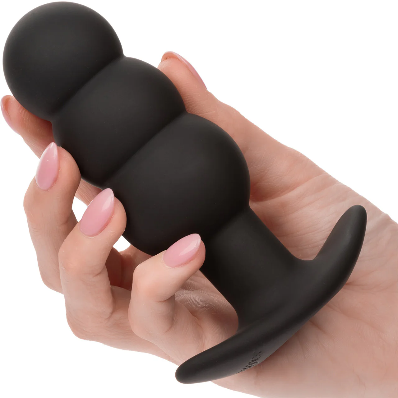 Rock Bottom™ Beaded Probe Rechargeable Waterproof Silicone Vibrating Butt Plug By CalExotics - Image 2