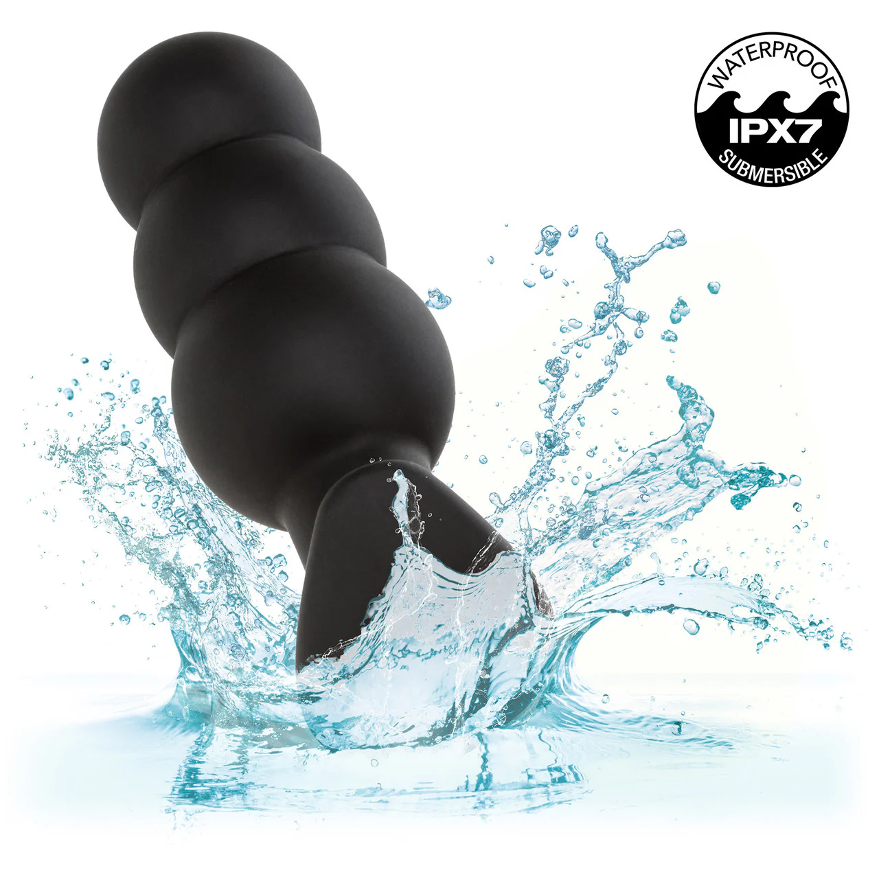 Rock Bottom™ Beaded Probe Rechargeable Waterproof Silicone Vibrating Butt Plug By CalExotics - Image 6