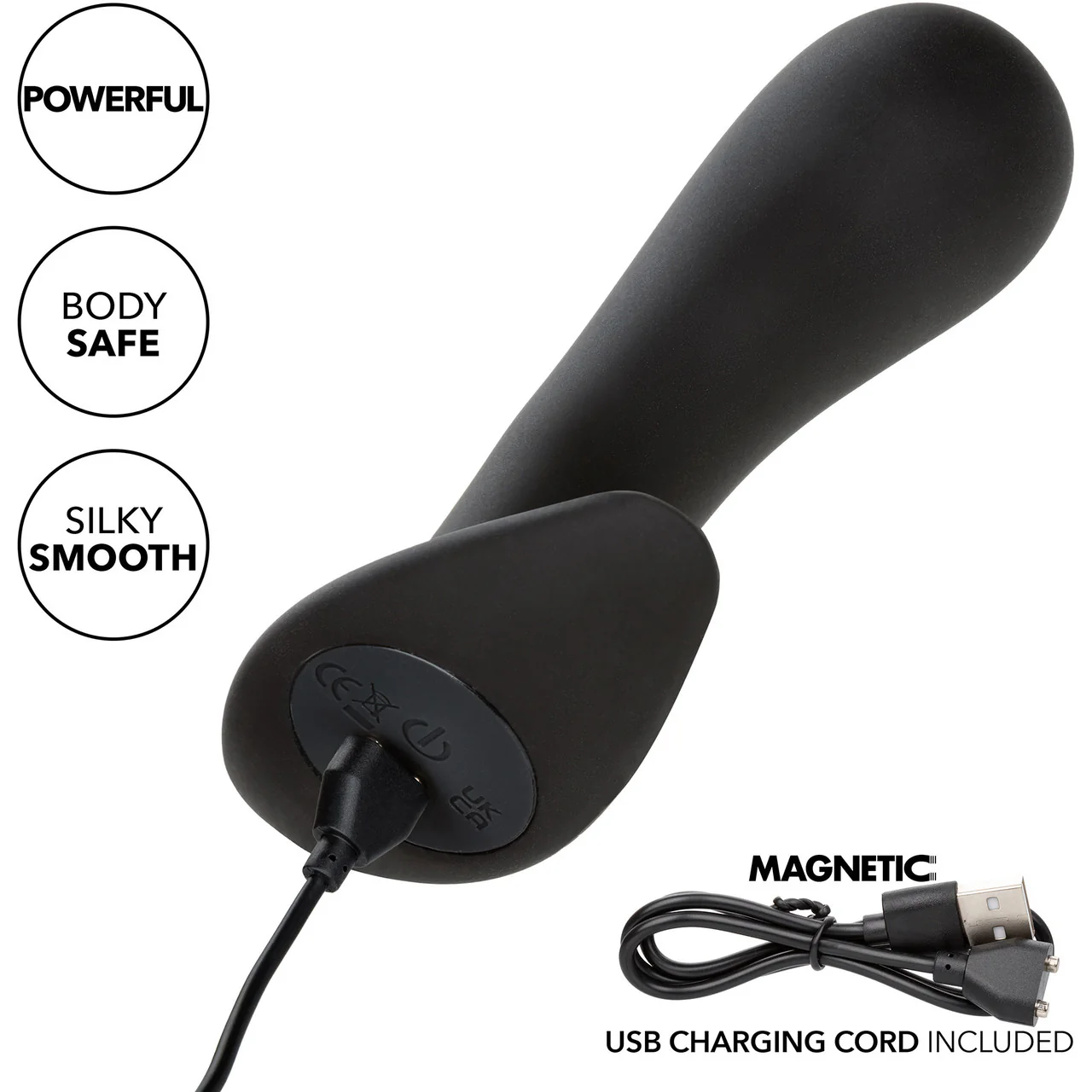 Rock Bottom™ Curved Probe Rechargeable Waterproof Silicone Vibrating Prostate Massager By CalExotics - Image 7