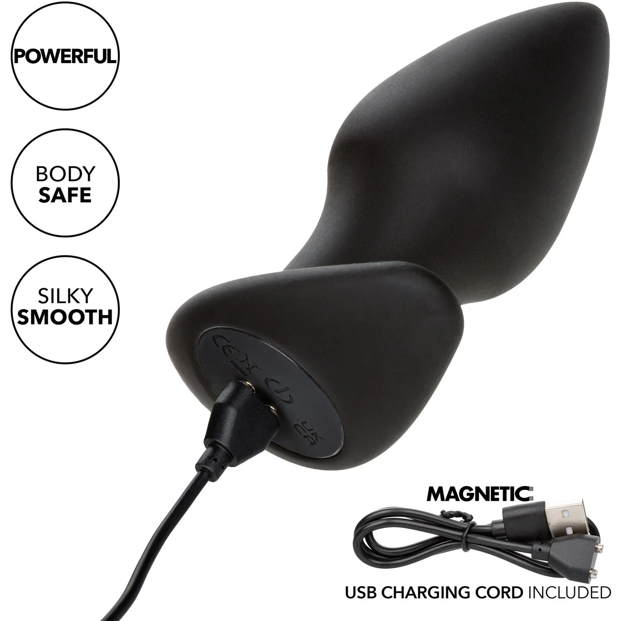Rock Bottom™ Perfect Probe Rechargeable Waterproof Silicone Vibrating Butt Plug By CalExotics - Image 7