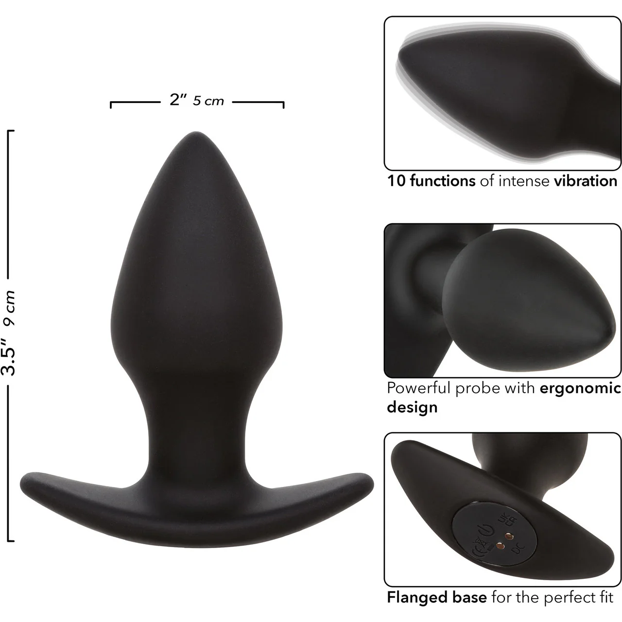 Rock Bottom™ Perfect Probe Rechargeable Waterproof Silicone Vibrating Butt Plug By CalExotics - Image 8