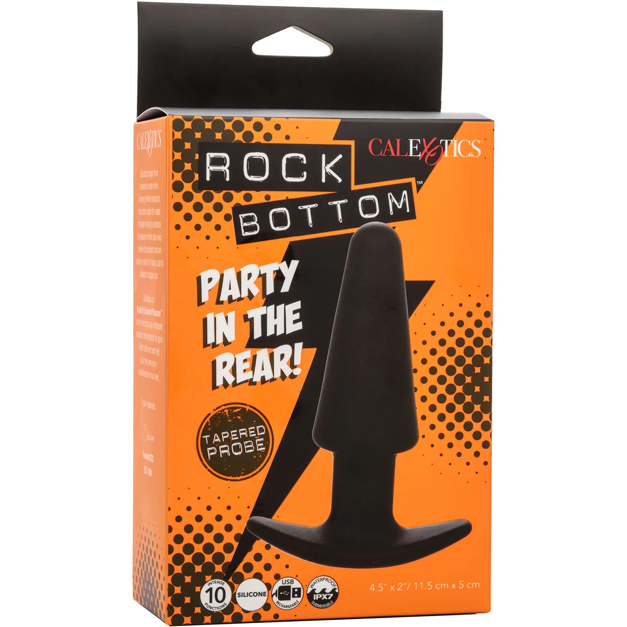 Rock Bottom™ Tapered Probe Rechargeable Waterproof Silicone Vibrating Butt Plug By CalExotics - Image 10