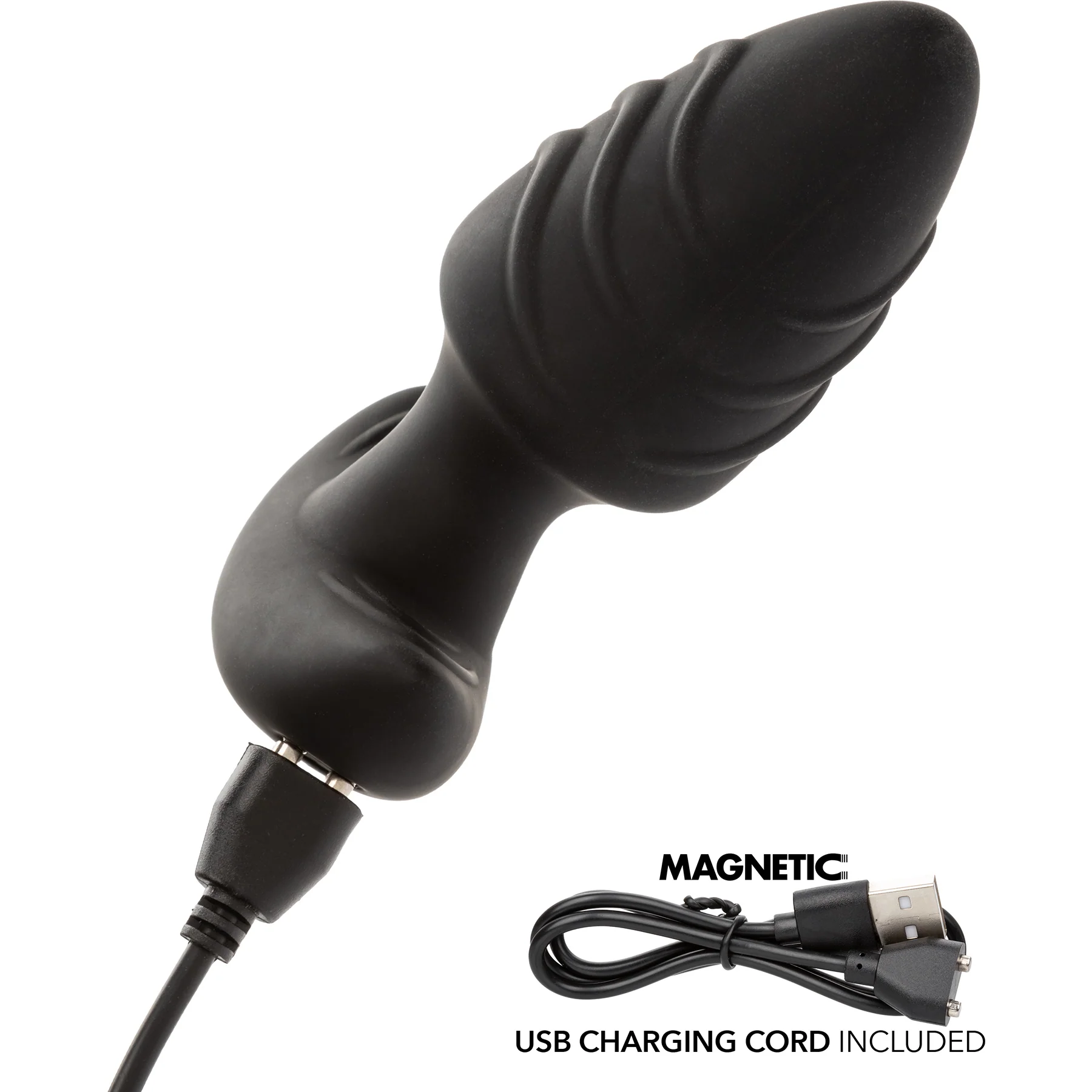 Rock Bottom™ Vibrating Rotating Probe Rechargeable Waterproof Silicone Butt Plug - Image 5