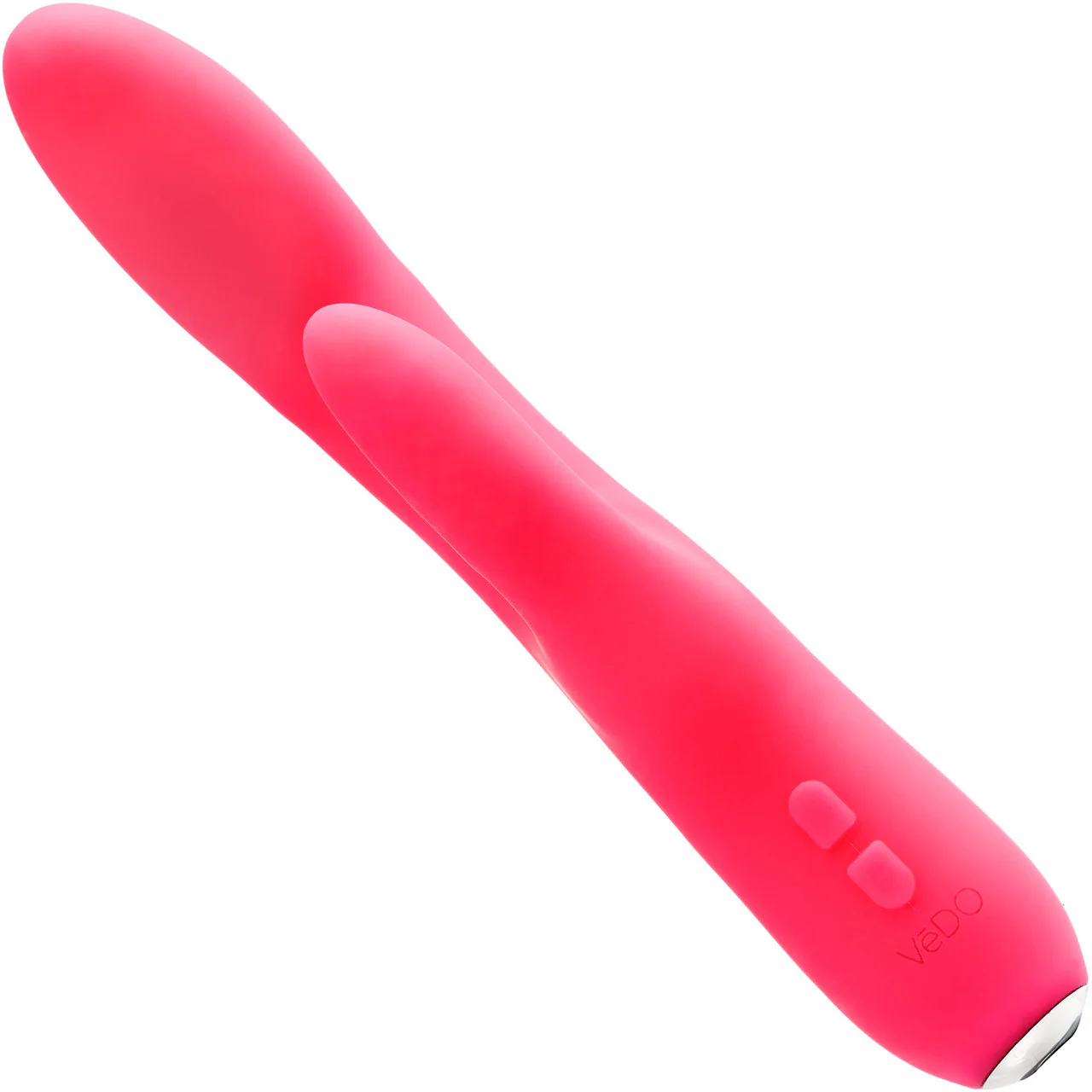 ROCKIE 12 Function Rechargeable Silicone Rabbit Style Vibrator By VeDO - Pink - Image 2
