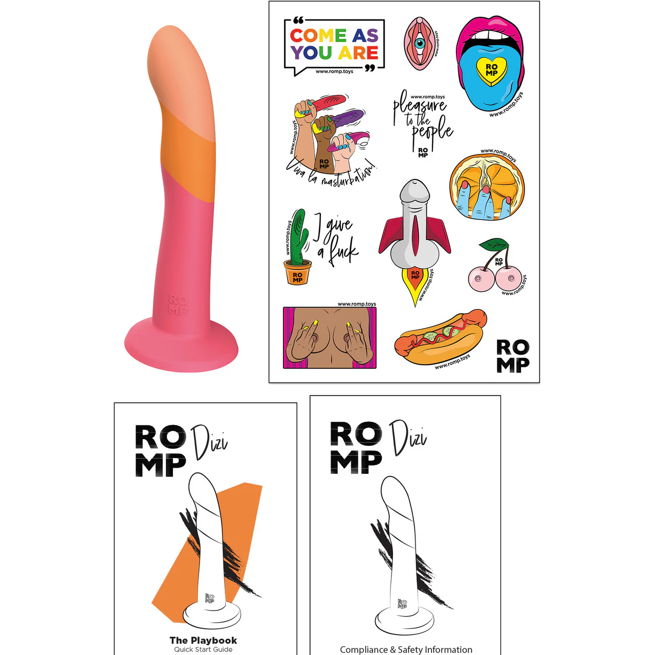 ROMP Dizi 7" Silicone Suction Cup G-Spot Dildo - Image 5