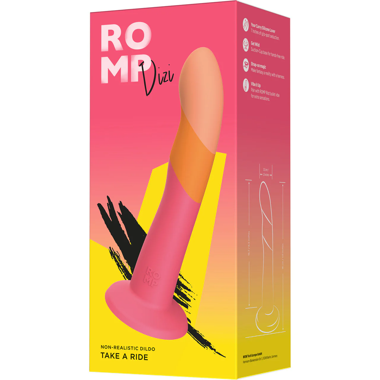 ROMP Dizi 7" Silicone Suction Cup G-Spot Dildo - Image 6