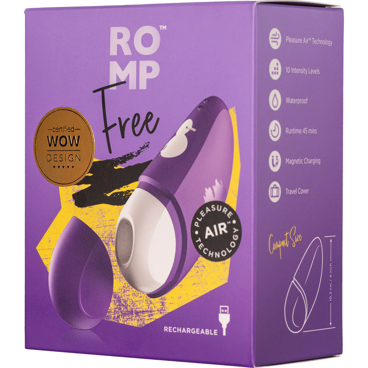 ROMP Free Silicone Rechargeable Waterproof Pleasure Air Clitoral Vibrator - Image 16