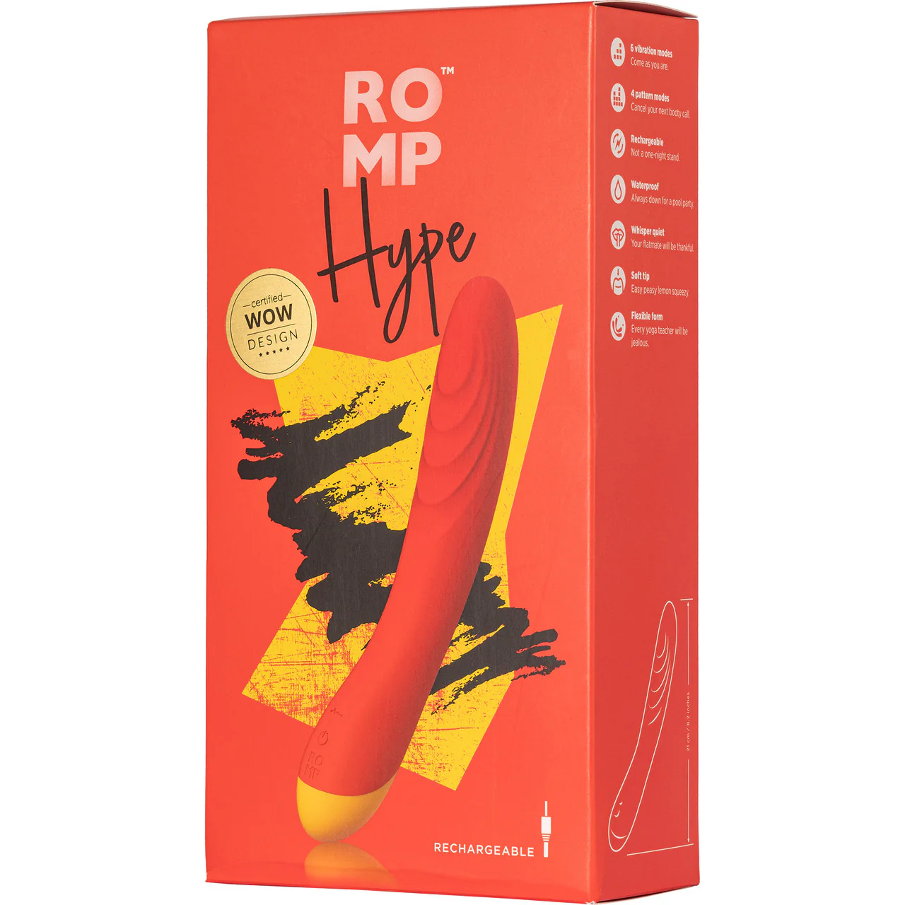 ROMP Hype Silicone Rechargeable Clitoral & G-Spot Vibrator - Image 6