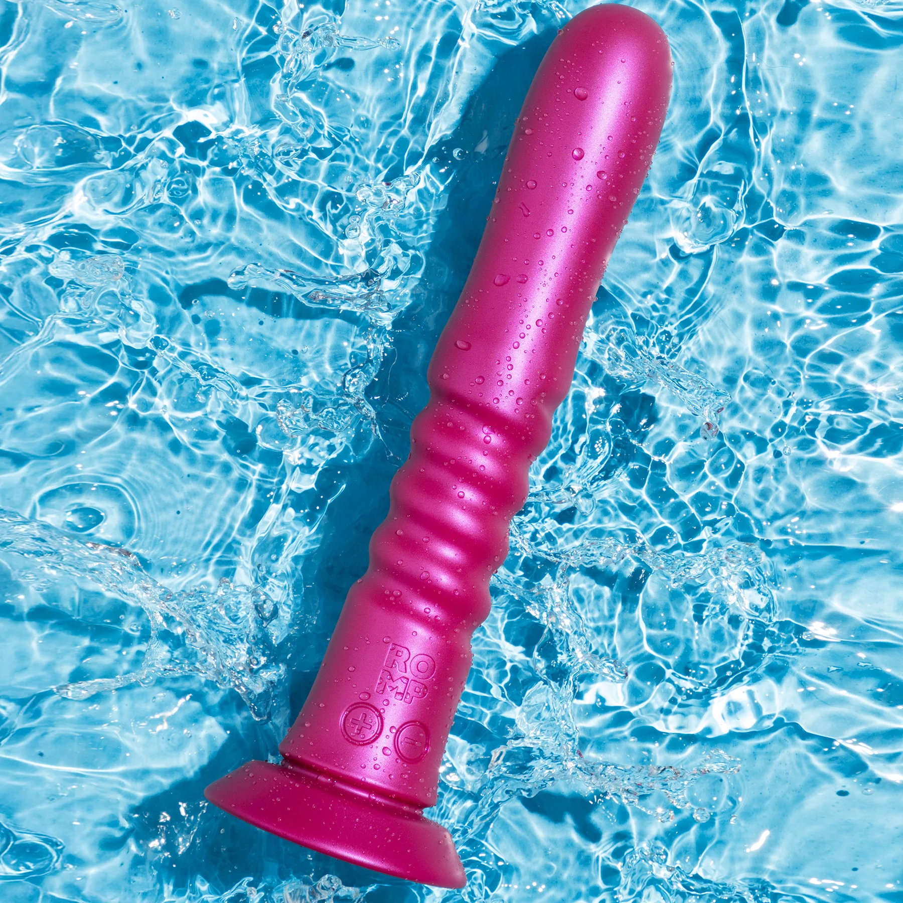 Romp Jiggle Rechargeable Silicone Thrusting & Vibrating Suction Cup Dildo - Image 9