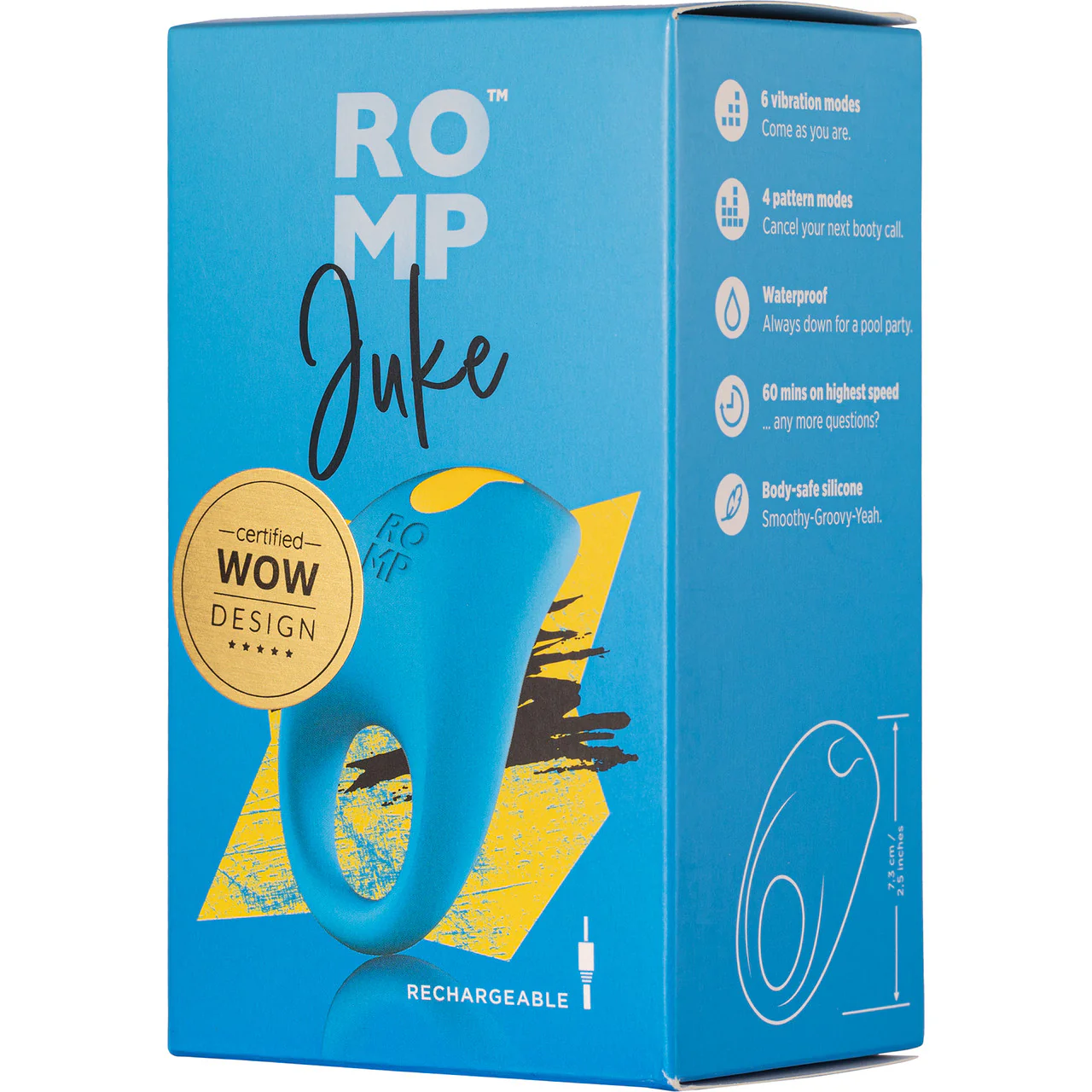 ROMP Juke Silicone Rechargeable Waterproof Vibrating Cock Ring - Image 5