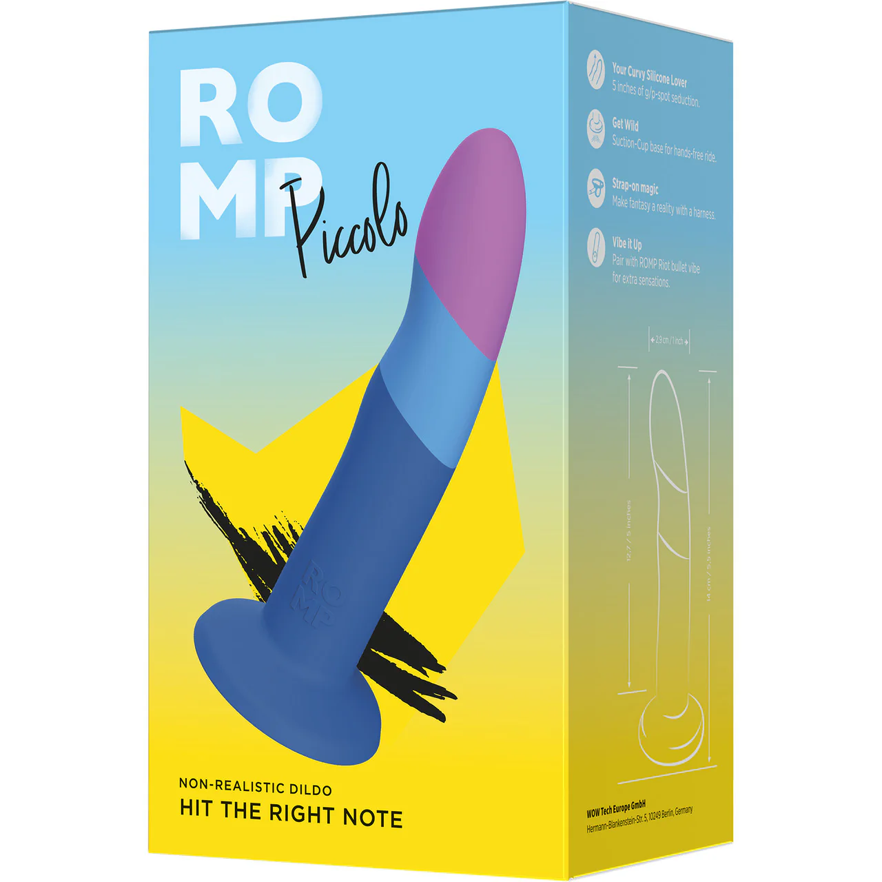 ROMP Piccolo 5.5" Silicone Suction Cup G-Spot Dildo - Image 6