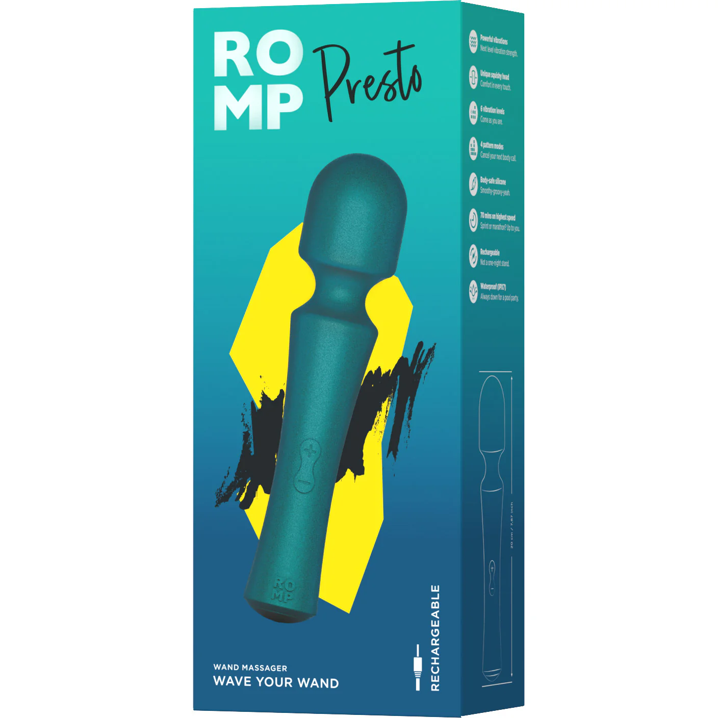Romp Presto Mini Wand Rechargeable Silicone Clitoral Stimulator - Image 10