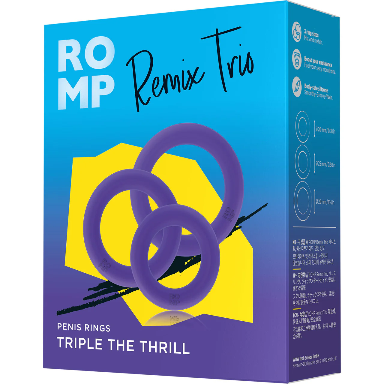 ROMP Remix Trio 3-Piece Silicone Cock Ring Set - Image 7