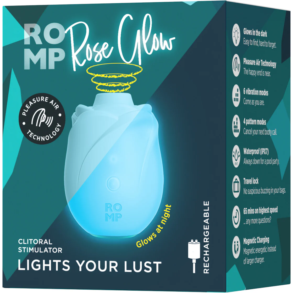 ROMP Rose Glow Pleasure Air Silicone Clitoral Massaging Stimulator - Image 15