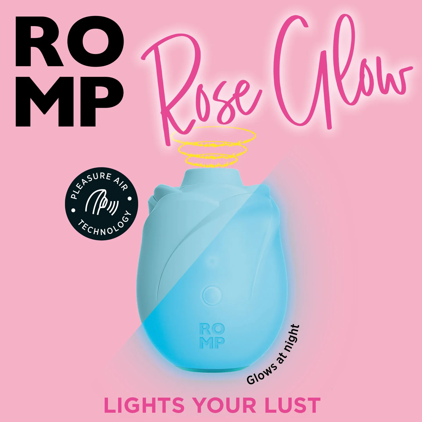 ROMP Rose Glow Pleasure Air Silicone Clitoral Massaging Stimulator - Image 2