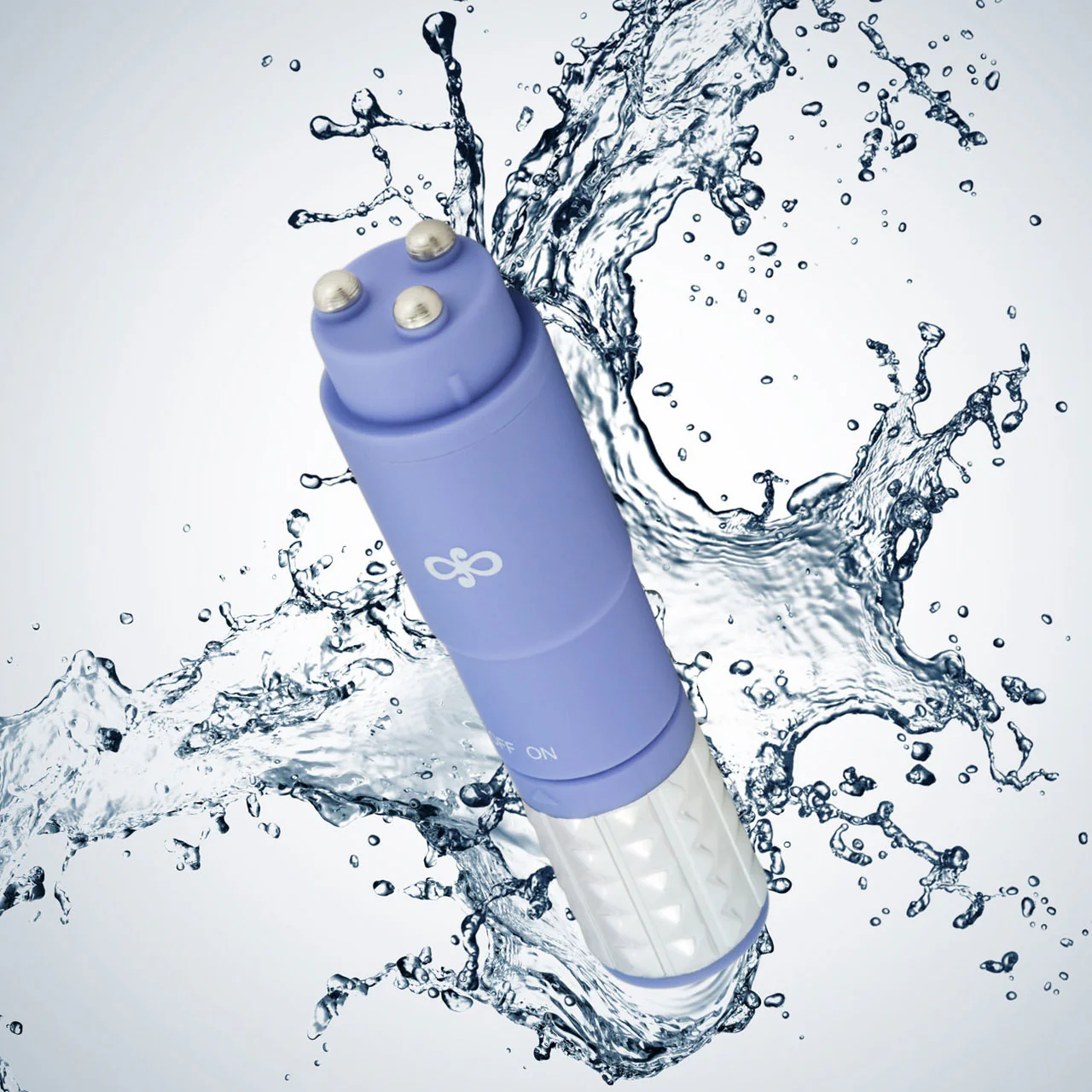 Rose Revitalize Vibrating Bullet Massage Kit With 3 Silicone Attachments By Blush - Periwinkle - Image 6