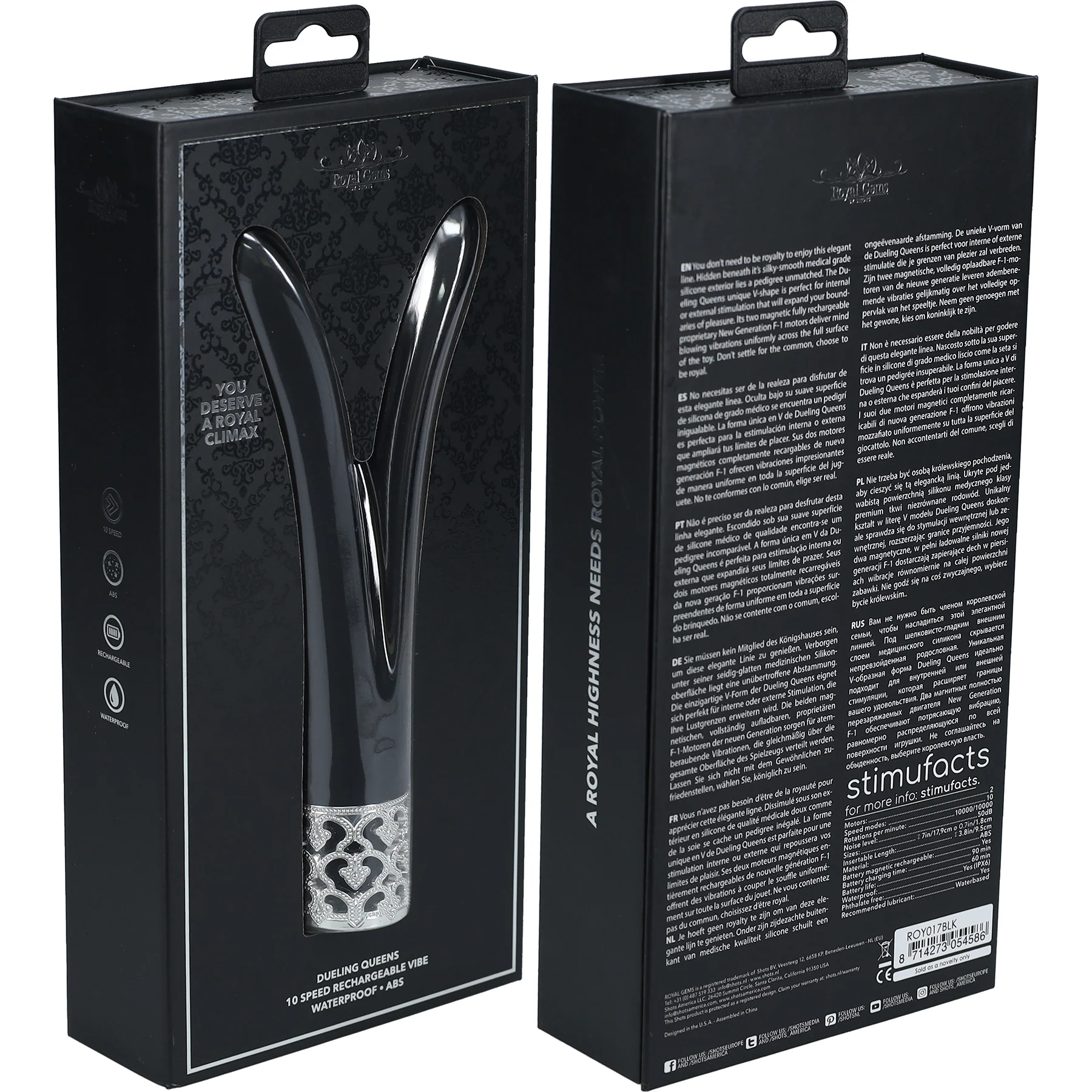 Royal Gems Dueling Queens 10 Speed Rechargeable Silicone Vibrator - Image 8