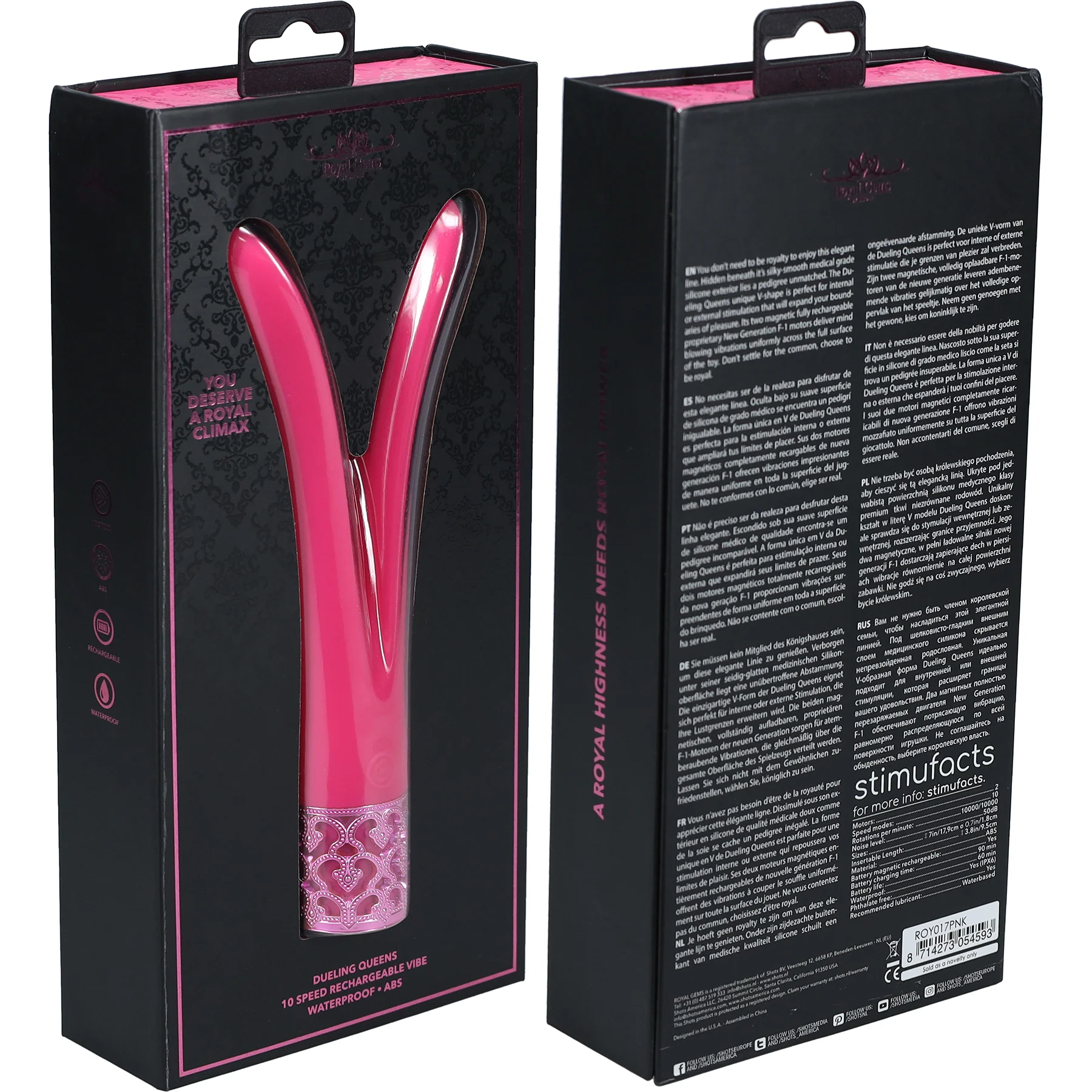Royal Gems Dueling Queens 10 Speed Rechargeable Silicone Vibrator - Image 9