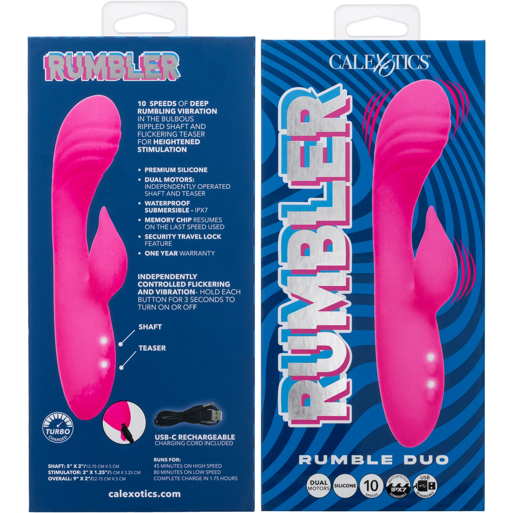Rumbler Rumble Duo Rechargeable Silicone Dual Stimulation Vibrator - Image 8