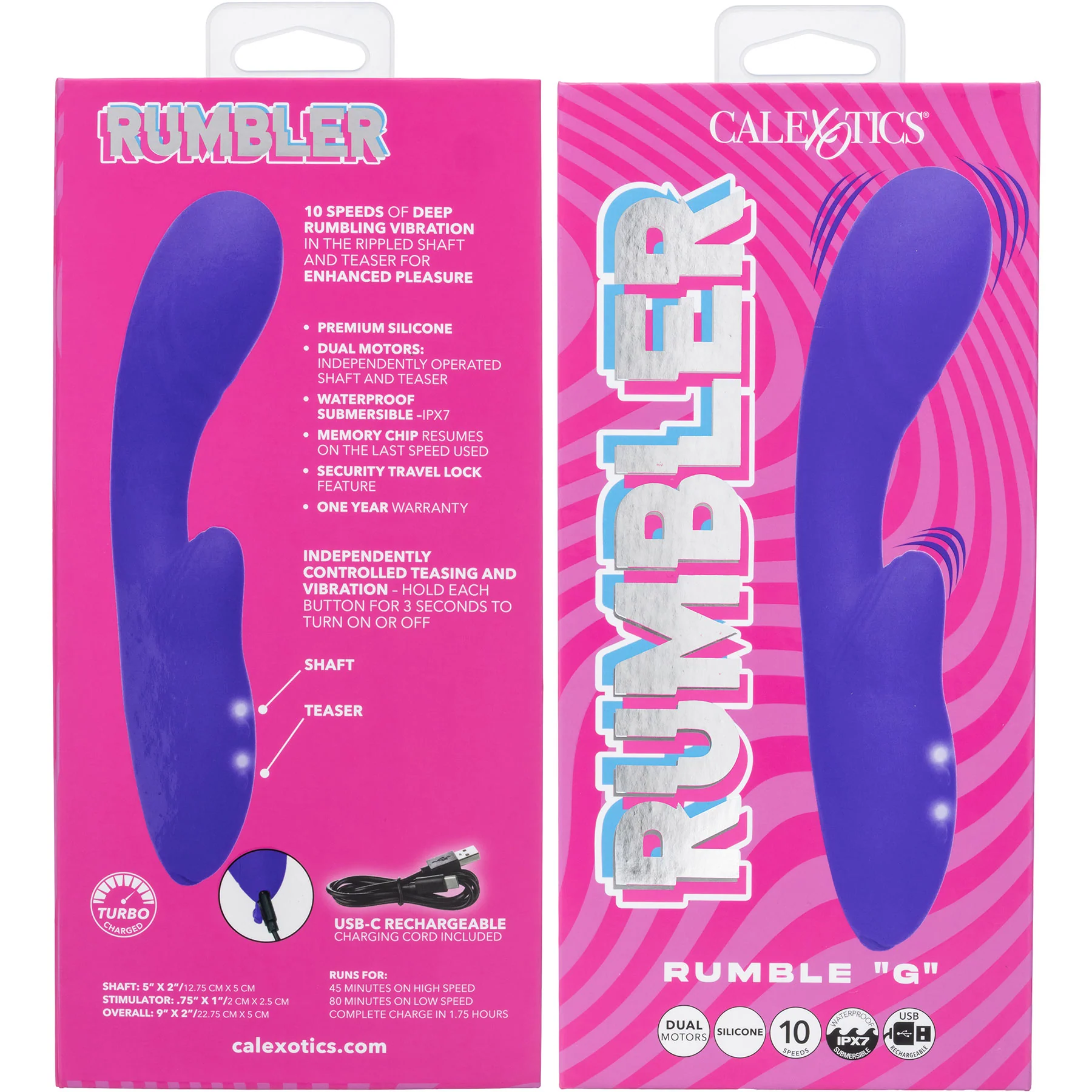 Rumbler Rumble G Rechargeable Silicone Dual Stimulation Vibrator - Image 8