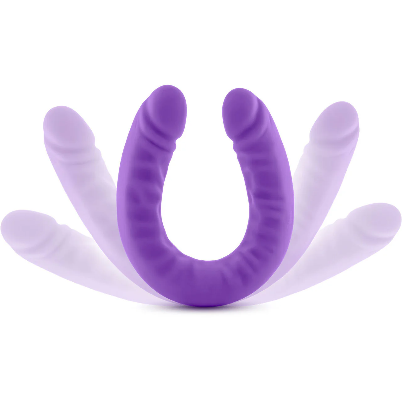 Ruse 18 inch Silicone Slim Double Dong by Blush Novelties - Purple - Image 4