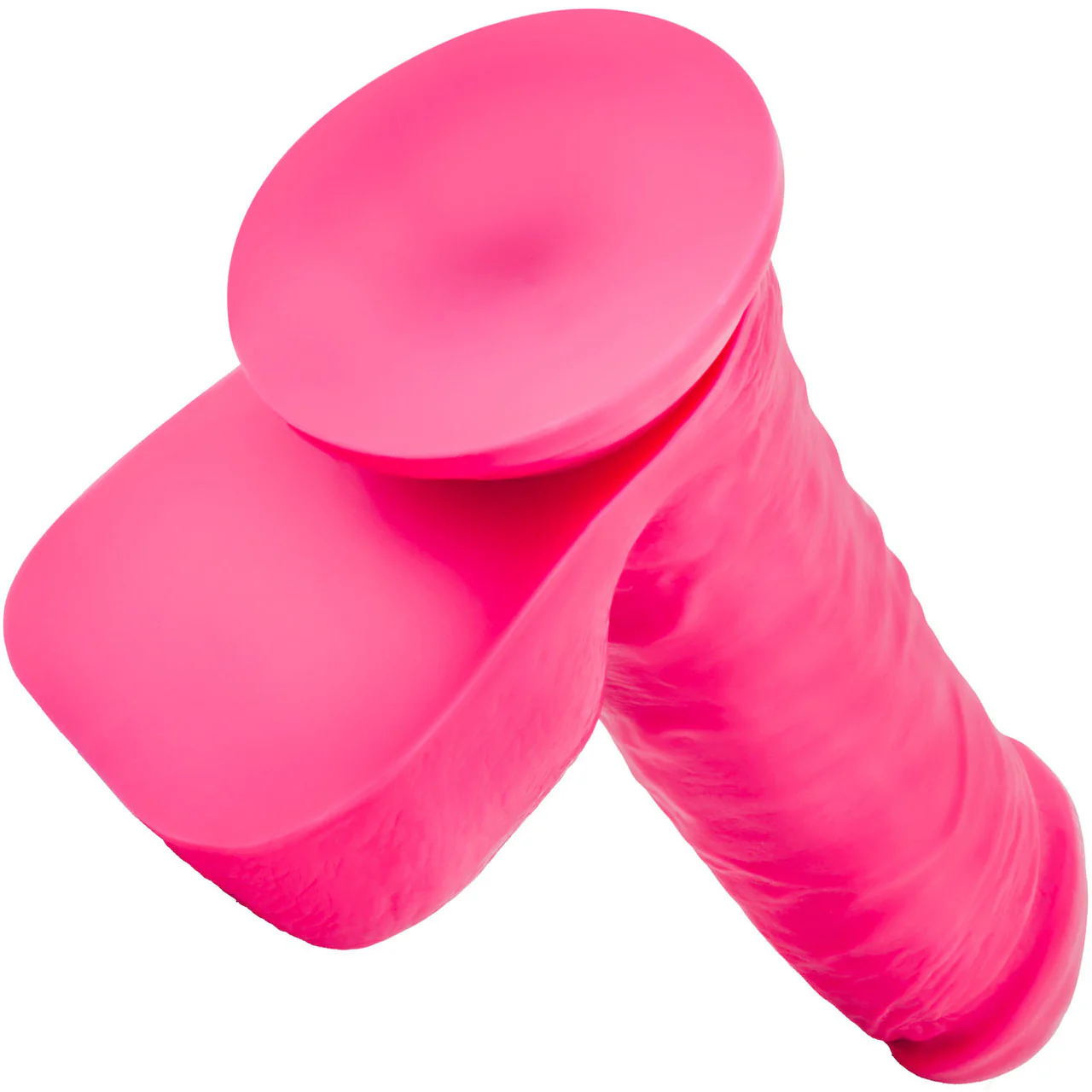 Ruse Big Poppa Silicone Suction Cup Dildo by Blush Novelties - Hot Pink - Image 3