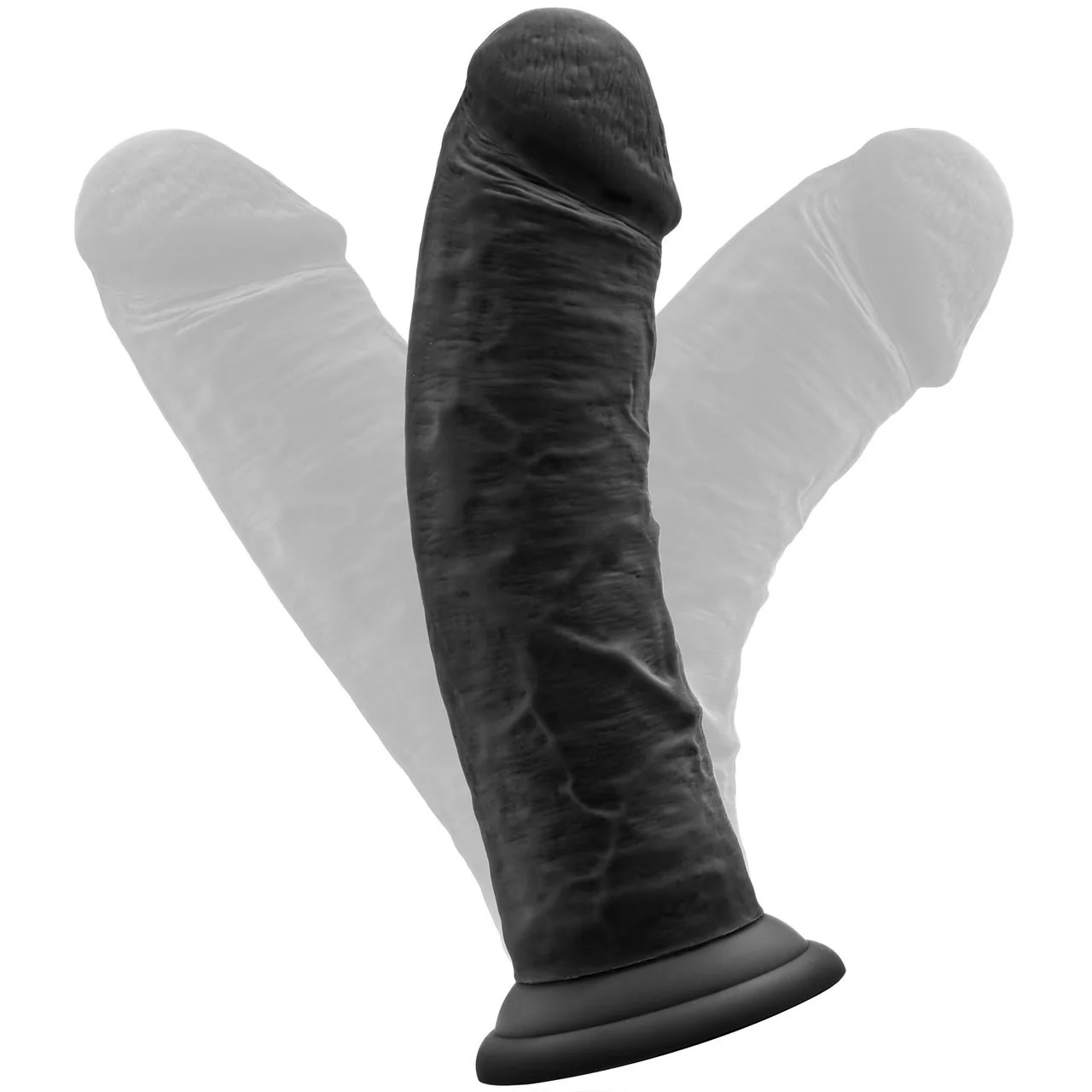 Ruse Jammy Silicone Suction Cup Dildo by Blush Novelties - Black - Image 5