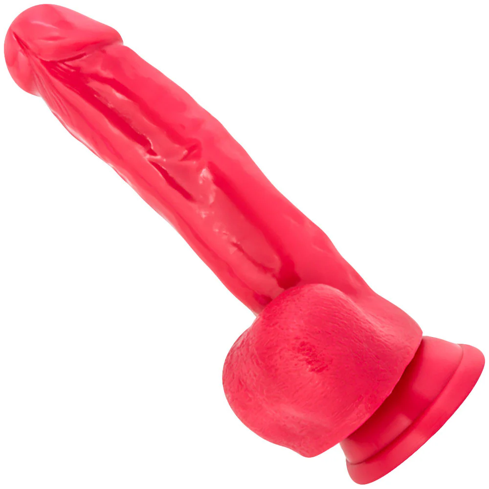 Ruse Shimmy Silicone Suction Cup Dildo by Blush Novelties - Cerise - Image 4
