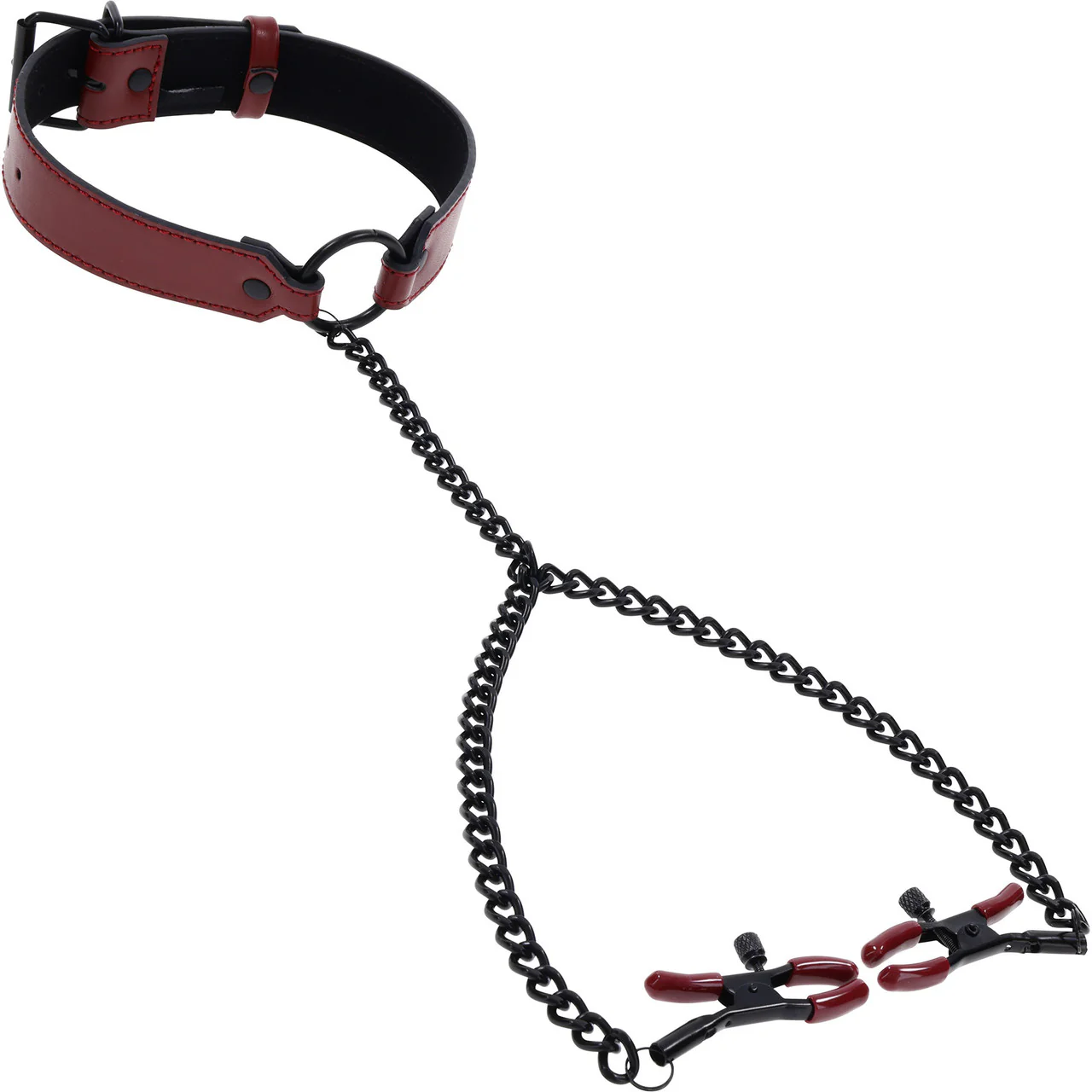 Saffron Collar With Nipple Clamps By Sportsheets - Image 4