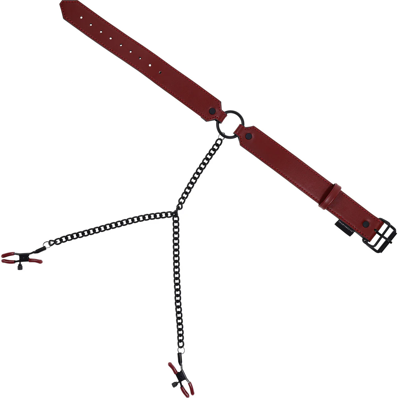 Saffron Collar With Nipple Clamps By Sportsheets - Image 8