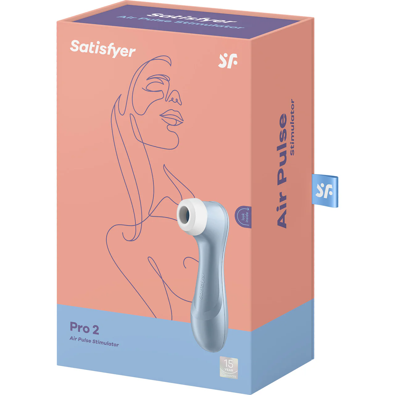 Satisfyer Pro 2 Generation 2 Pressure Wave Rechargeable Waterproof Silicone Clitoral Stimulator - Blue - Image 11