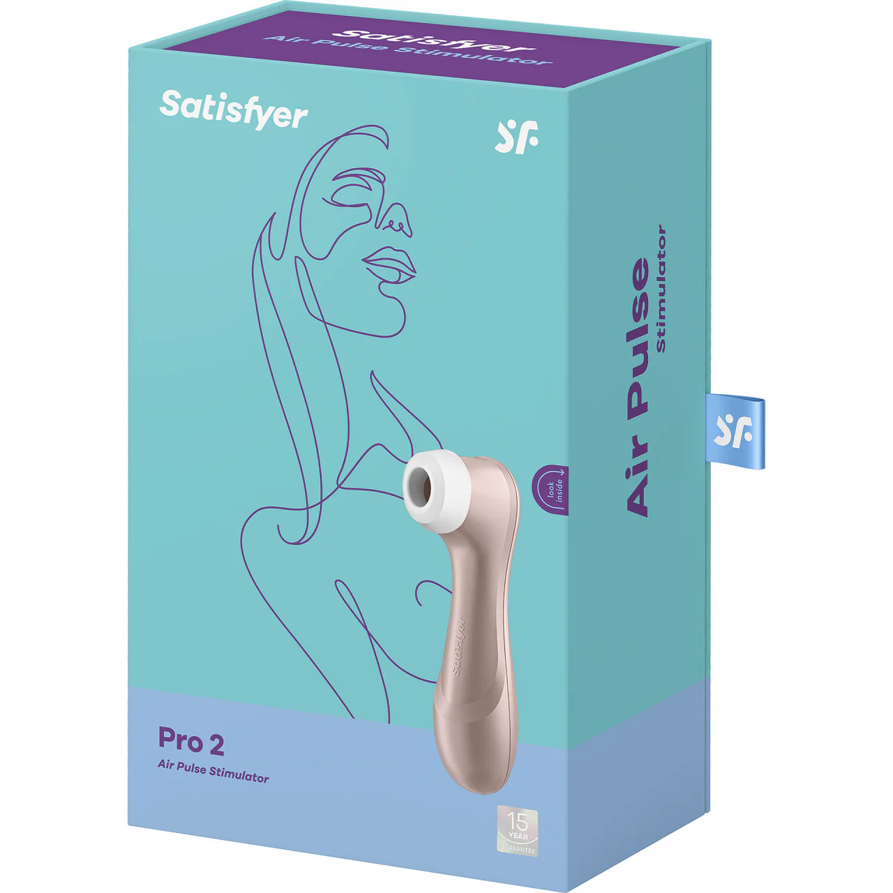 Satisfyer Pro 2 Generation 2 Pressure Wave Rechargeable Waterproof Silicone Clitoral Stimulator - Gold - Image 11