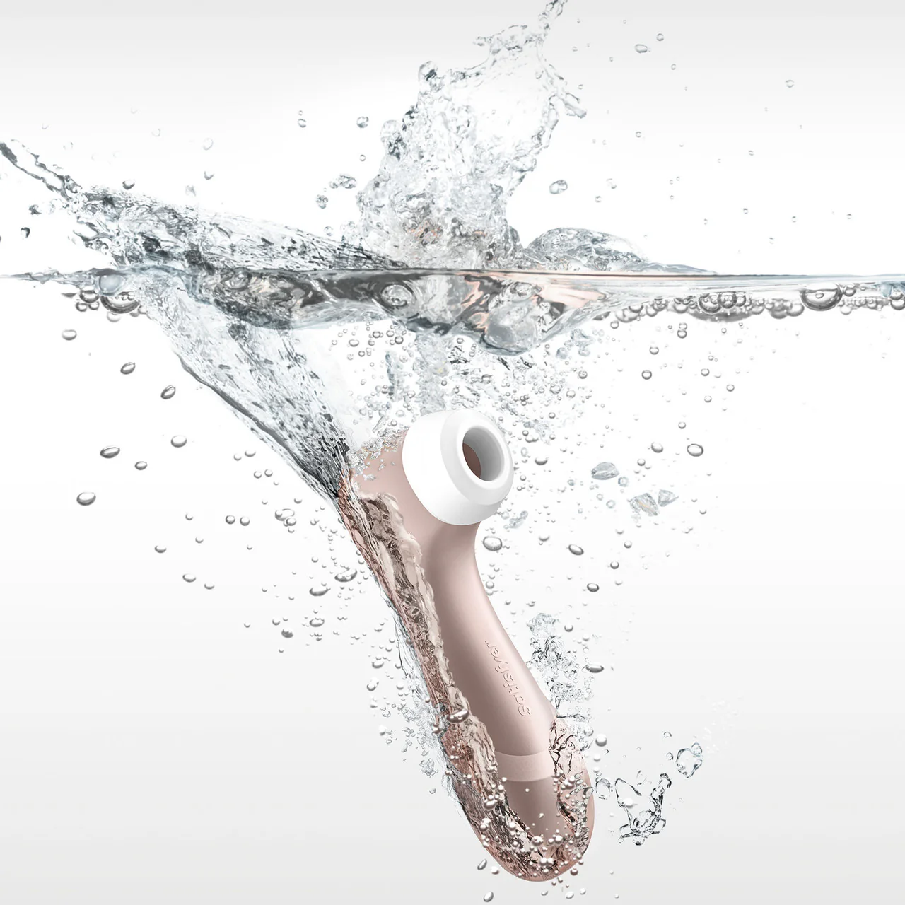 Satisfyer Pro 2 Generation 2 Pressure Wave Rechargeable Waterproof Silicone Clitoral Stimulator - Gold - Image 9