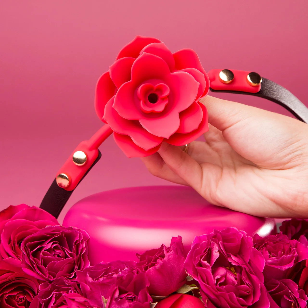 Secret Kisses Rosegasm Bloom Silicone Ball Gag - Image 3