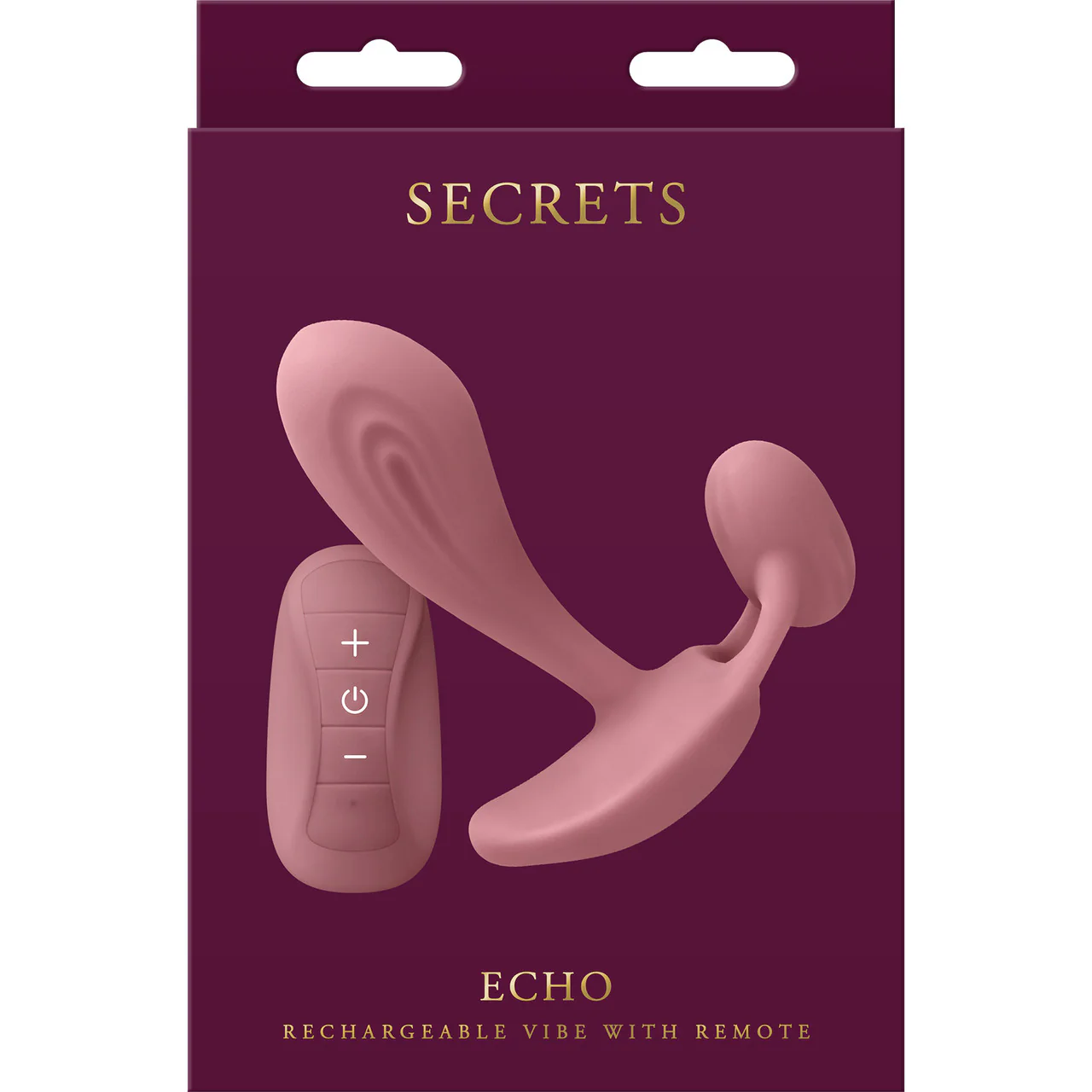 Secrets Echo Silicone G-Spot Vibrator With Clitoral Stimulator & Remote By NS Novelties - Dusty Rose - Image 3