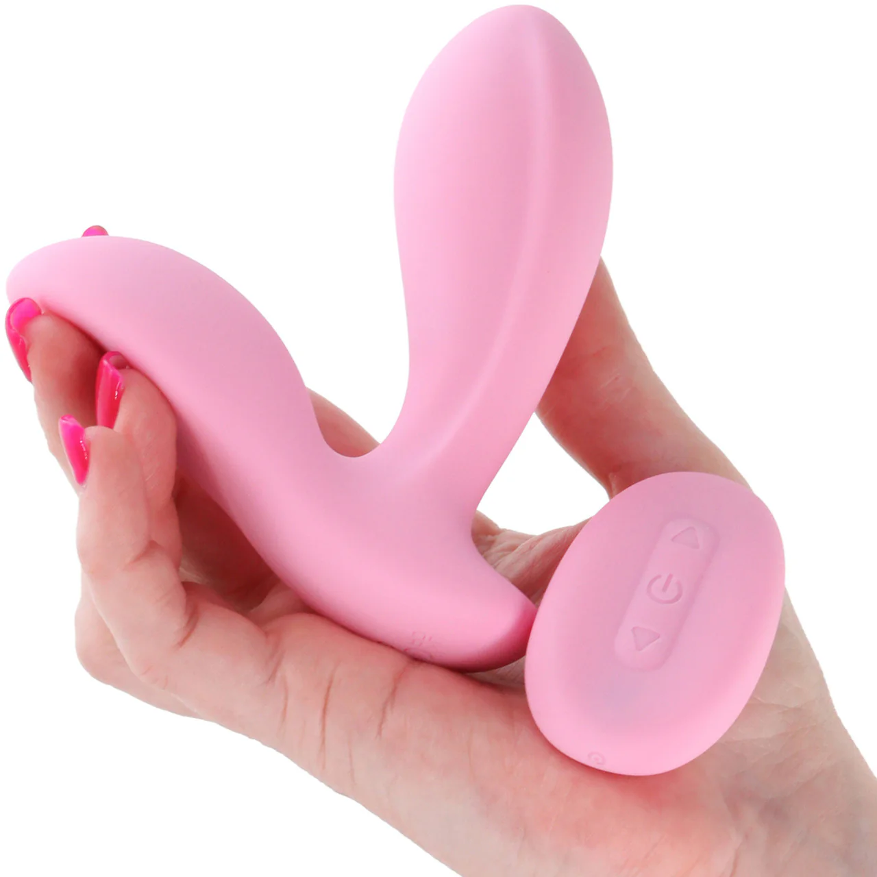 Secrets Rain Rechargeable Waterproof Silicone Prostate Massager With Remote By NS Novelties - Coral - Image 2