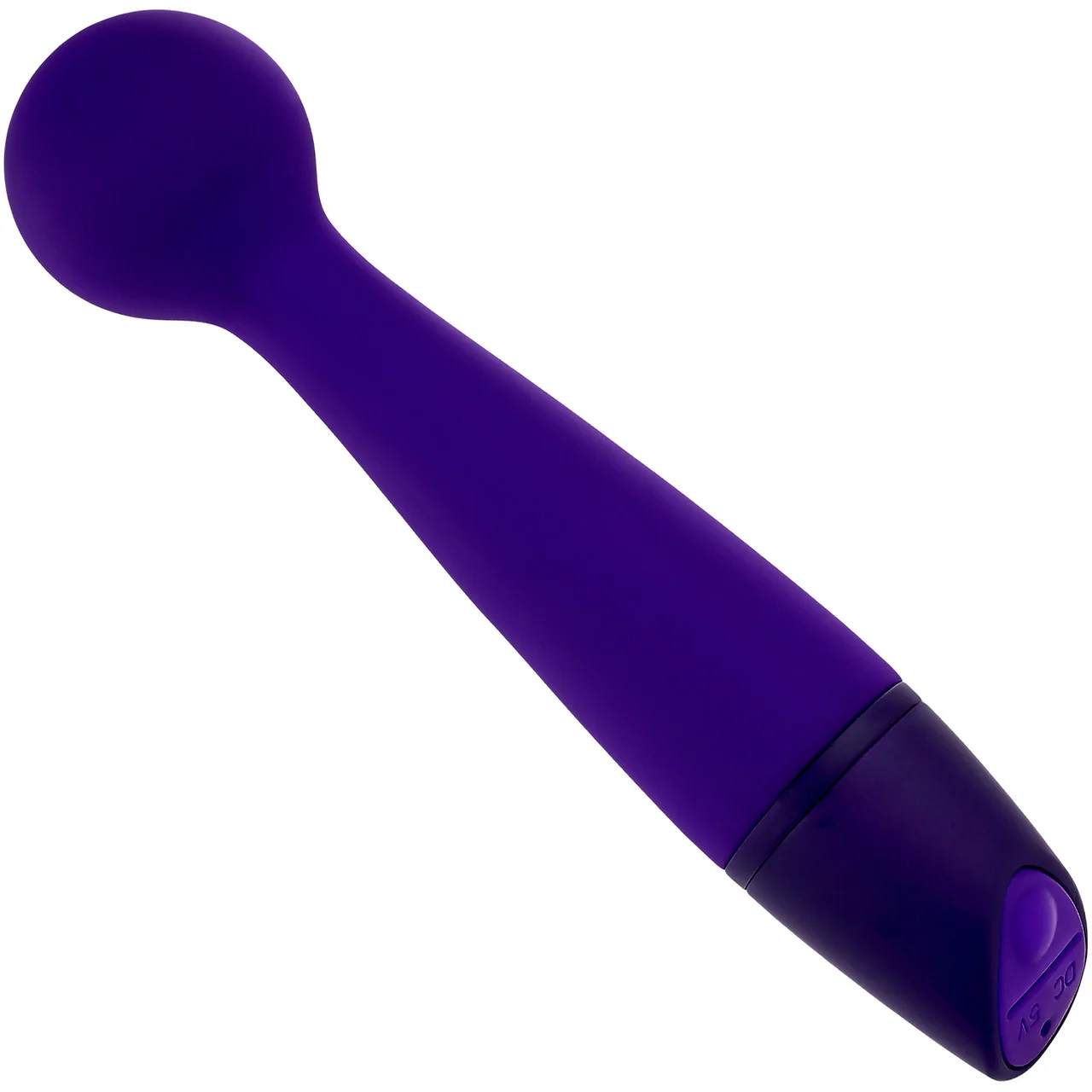 Selopa Gumball Rechargeable Waterproof Silicone Wand Style Vibrator - Purple - Image 2