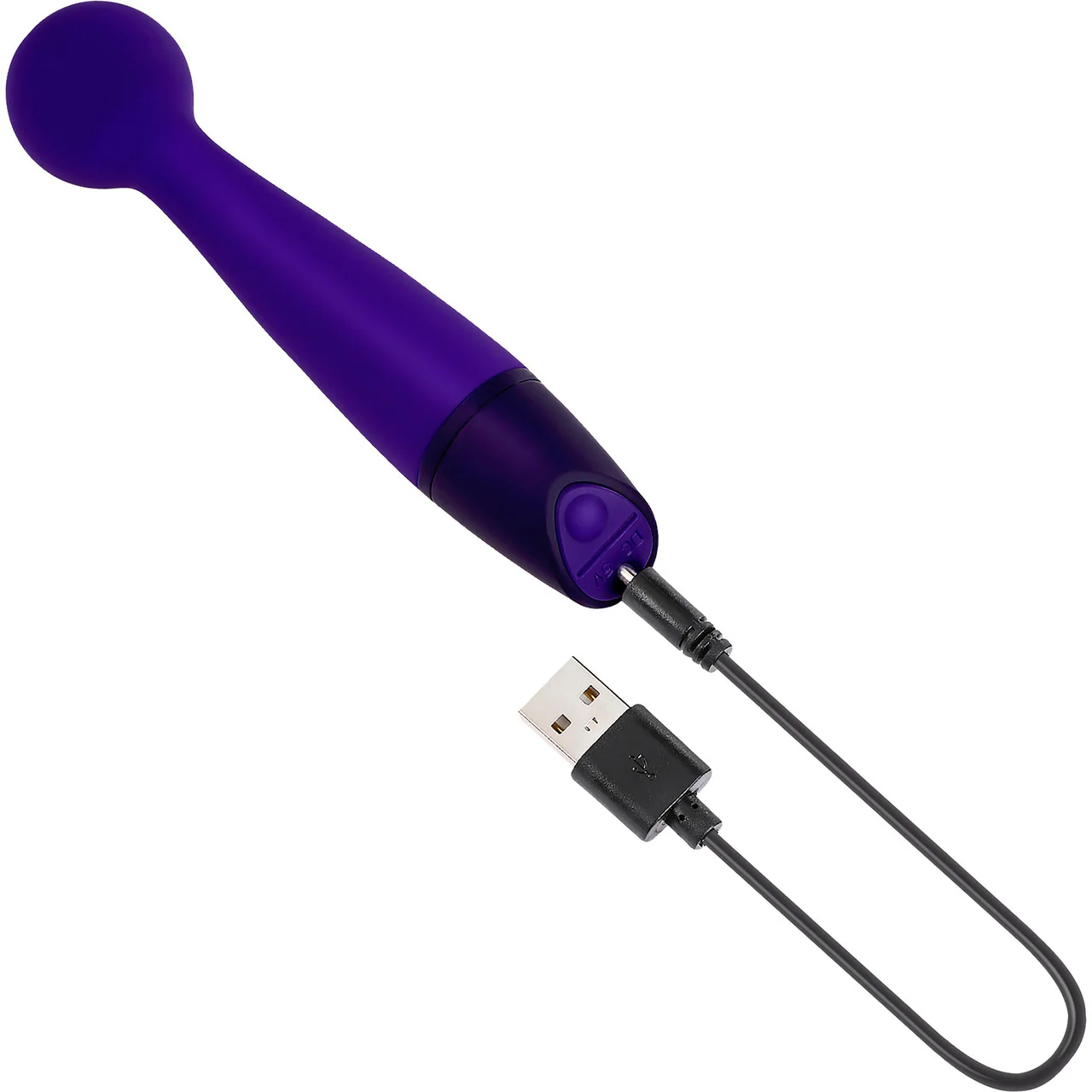 Selopa Gumball Rechargeable Waterproof Silicone Wand Style Vibrator - Purple - Image 6