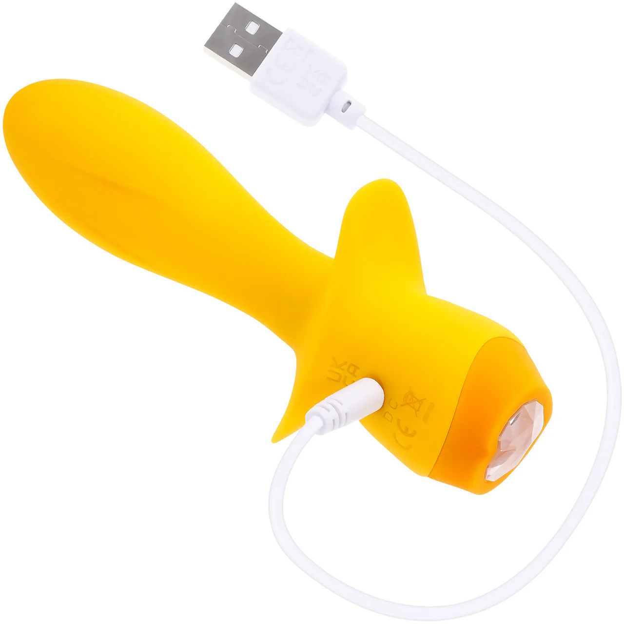 Selopa Mellow Yellow Silicone Rechargeable Waterproof Vibrating Butt Plug - Image 6