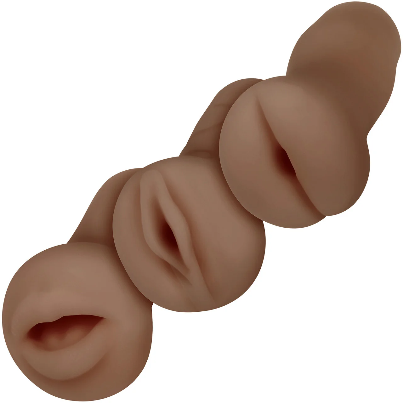 Selopa Party Pack 3-Piece Oral, Vaginal & Anal Penis Strokers - Chocolate - Image 10