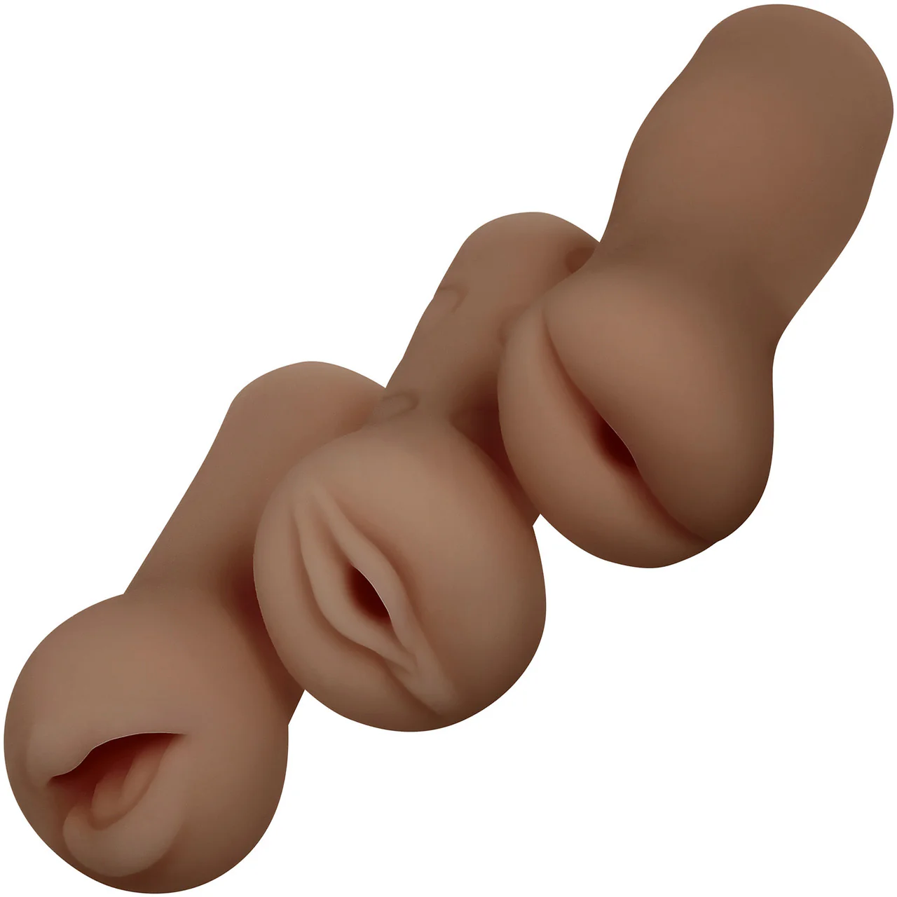 Selopa Party Pack 3-Piece Oral, Vaginal & Anal Penis Strokers - Chocolate - Image 2